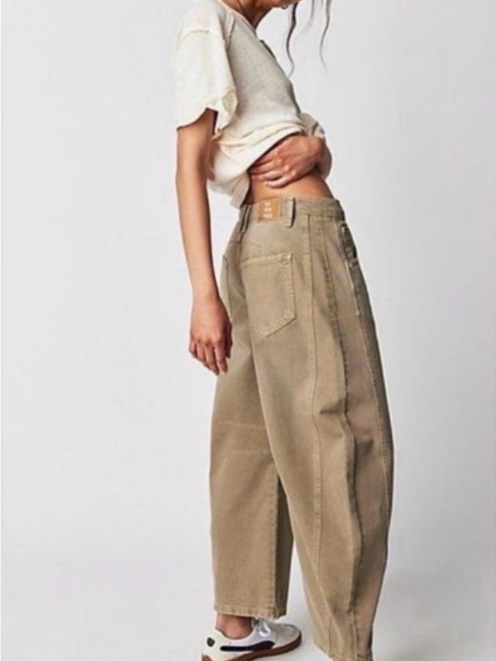 We The Free Good Luck Mid Rise Barrel Jeans